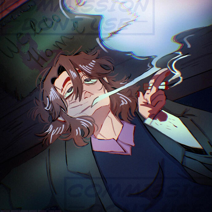 Commission, oc belongs to @greaseykitty